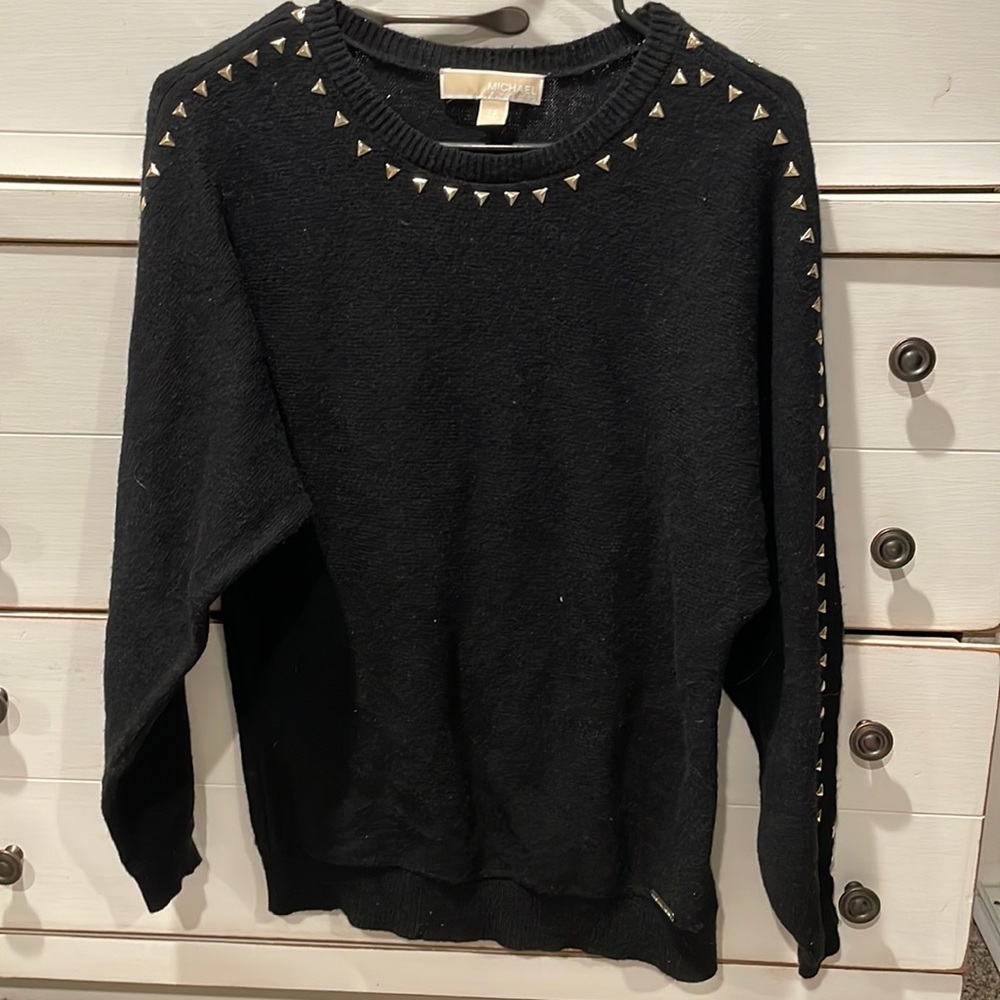 Oversized studded MK sweater